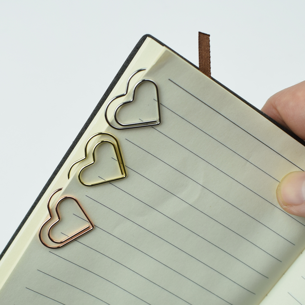 12-Piece Set Heart Paper Clips - Binder Clip Assorted review and price
