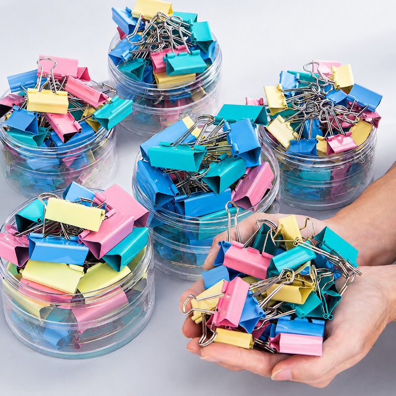 40PCS/Set Long Colorful Metal  - Binder Clip Assorted review and price
