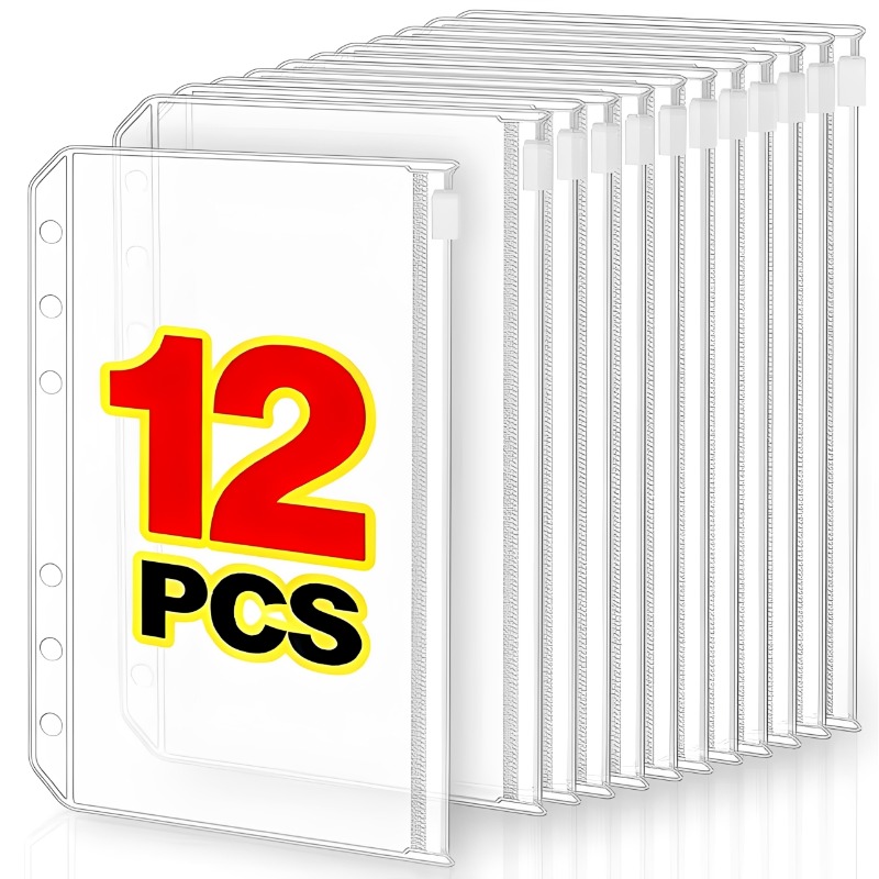 2-12Pcs Clear A6 6-Hole Binder - Planner Weekly Budget review and price