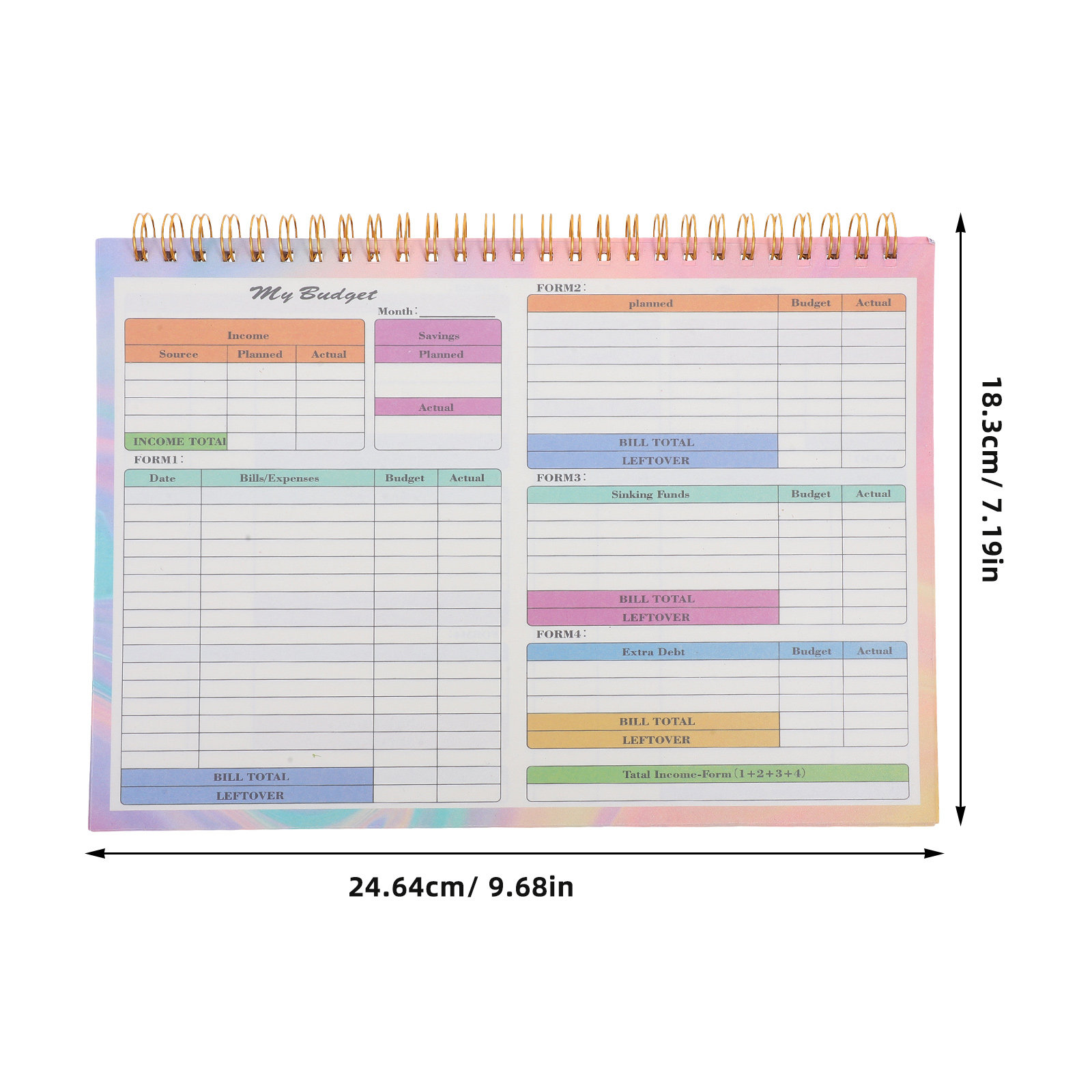 B5 Daily Weekly Financial Ledg - Planner Weekly Budget review and price