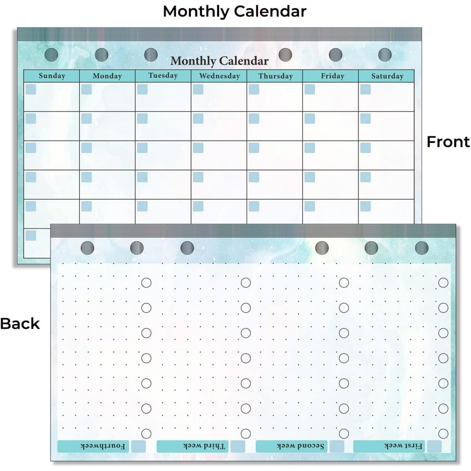 Set of 6-hole A6 binder refill - Planner Weekly Budget review and price