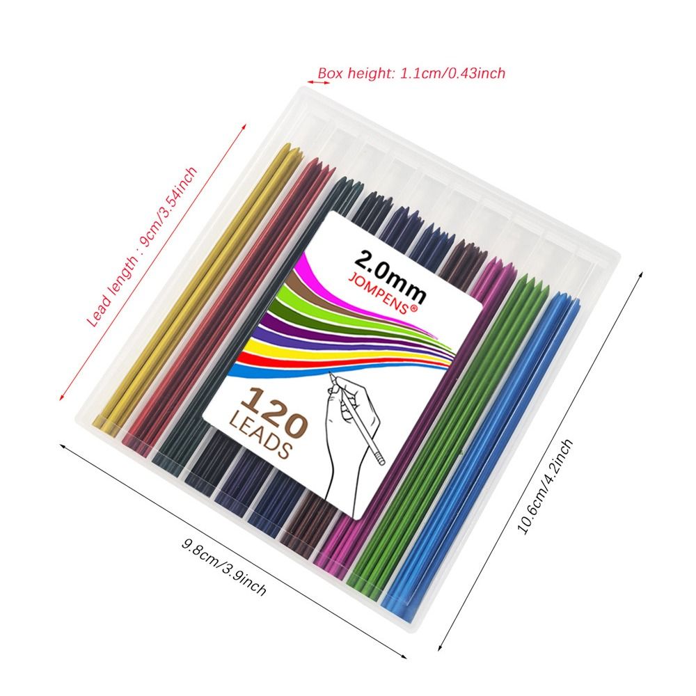 120pcs 2.0mm Lead Pencil Refil - Mechanical Pencil Lead review and price