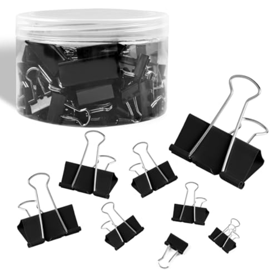 125Pcs Binder Clips Colored, B - Binder Clip Assorted review and price