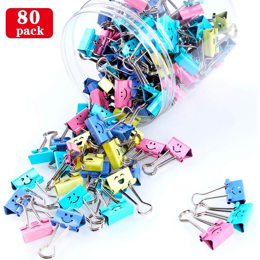 80Pcs Assorted Binder Clips, C - Binder Clip Assorted review and price