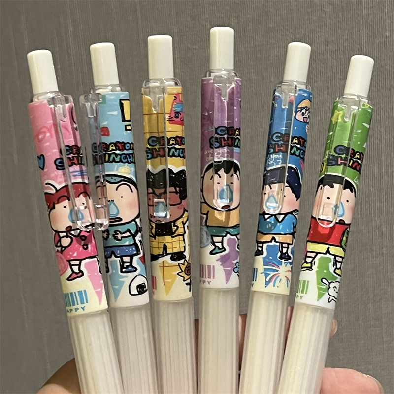 6pcs Crayon Shin-chan Student  - Gel Ink Pen Set review and price