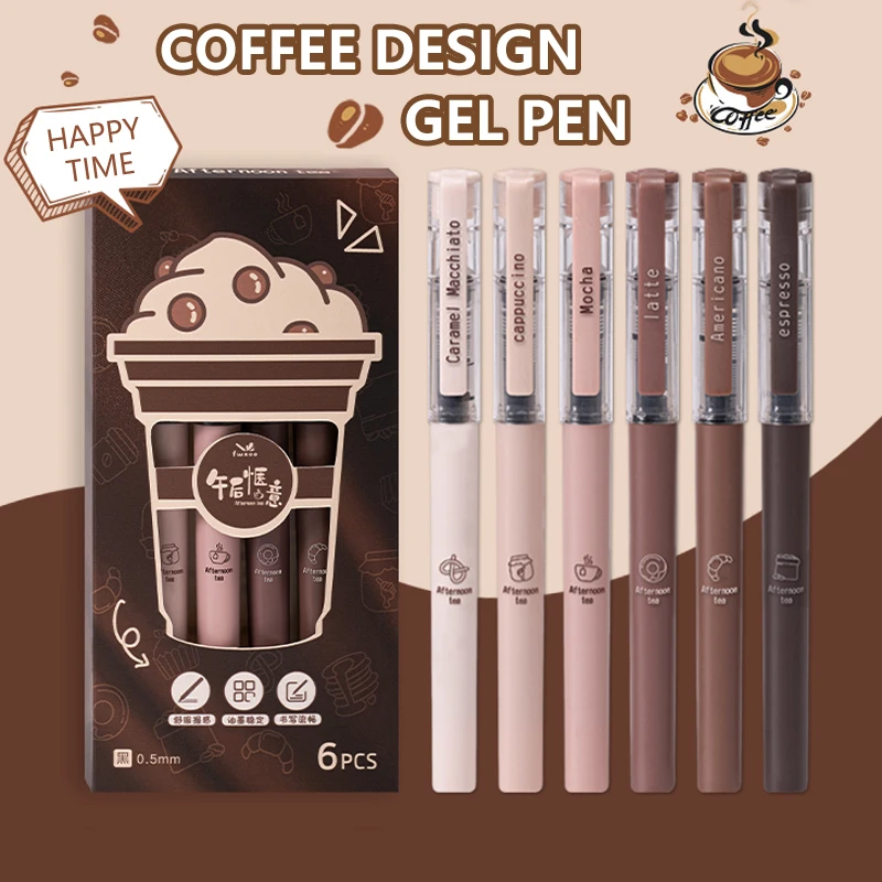 6 Pcs/Set Afternoon Tea Series - Gel Ink Pen Set review and price