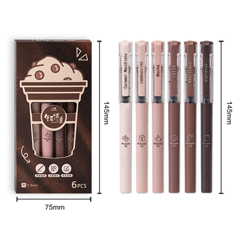 6 Pcs/Set Afternoon Tea Series - Gel Ink Pen Set review and price