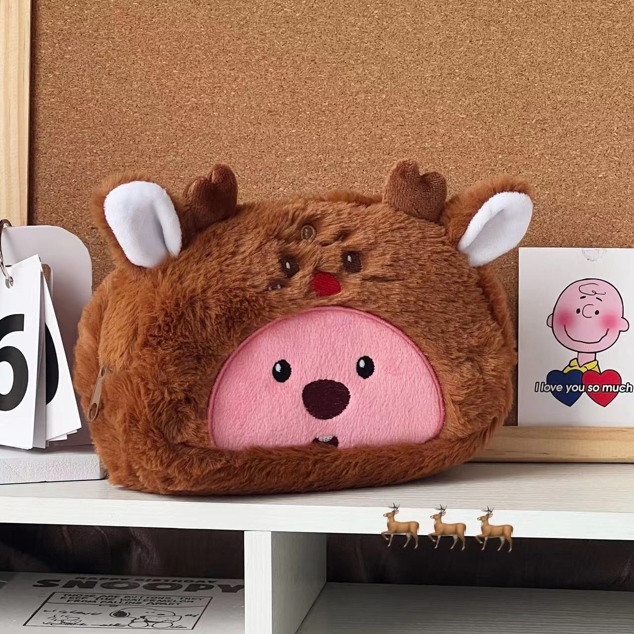 Cartoon Plush Pencil Bag Stude - Pencil Case Large review and price